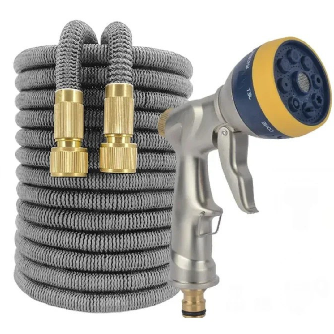 Flexible Expandable Garden Water Hose with Adjustable Spray Nozzle 25ft