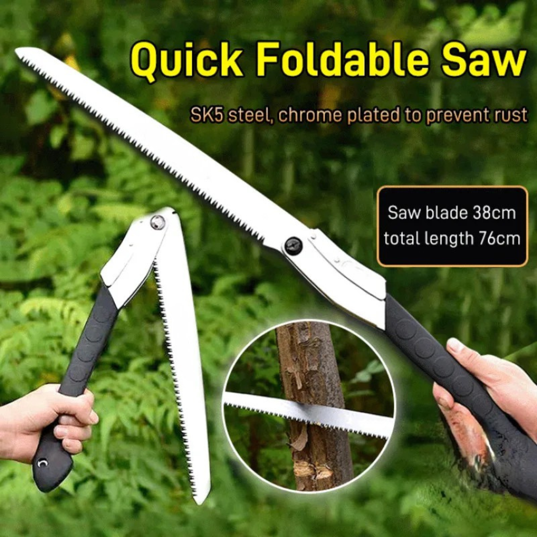 Portable 16inch Folding Pruning Saw for Garden Wood Cutting with Locking Blade Design