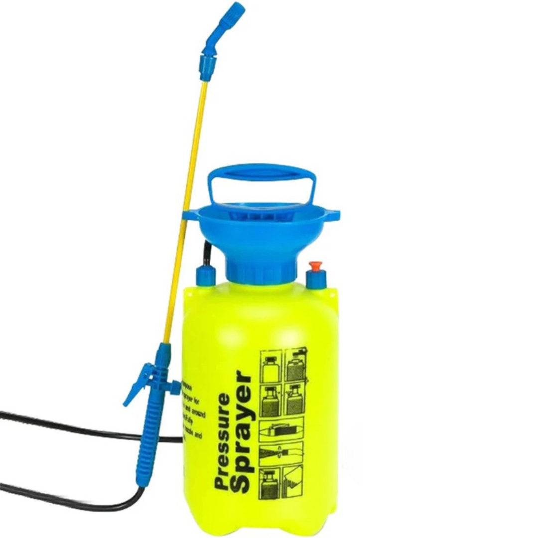 5L Portable Water Pressure Sprayer with Adjustable Strap and Dual Spray Nozzle for Gardening