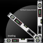 Digital Angle Finder Protractor with Magnetic Base and LED Display 0–90° Level Ruler