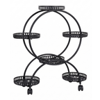 6 Tier Metal Plant Stand with Wheels 6 Pot Holder Rack for Indoor Outdoor Balcony Garden