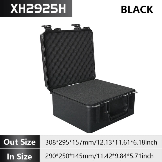 Heavy Duty Portable Tool Case With Reinforced Protective Foam Industrial Plastic Toolbox with Shock Absorbing Foam Lining