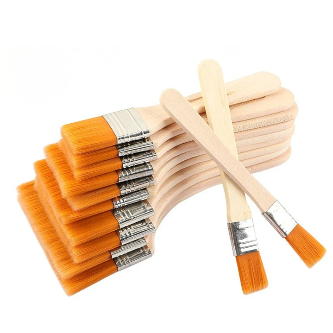 100pcs Multi Size Paint Brushes Set Nylon Bristles Wooden Handle for Art Craft Painting