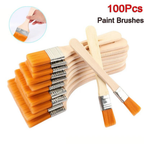 100pcs Multi Size Paint Brushes Set Nylon Bristles Wooden Handle for Art Craft Painting