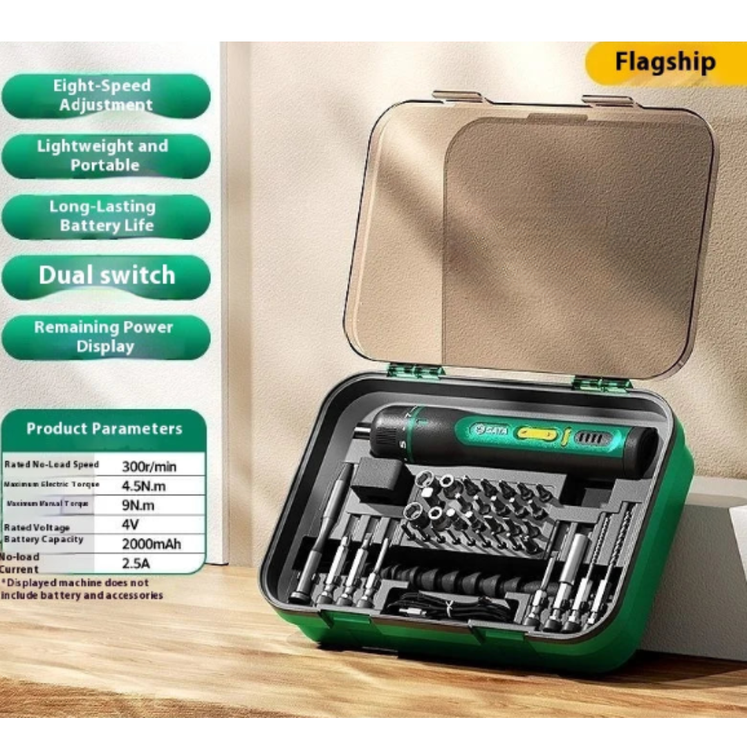 Cordless Electric Screwdriver 40 Piece Rechargeable 4V Power Driver Kit with 2000mAh Battery