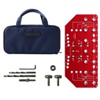 Heavy Duty Aluminum Alloy Shelf Pin Drilling Jig with Hinge Positioning Guide for Cabinet Work