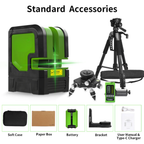 Self Leveling Green Laser Level Kit with Tripod Rechargeable Battery Cross Line Measurement Tool