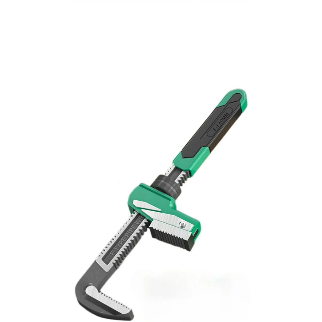 Portable F-Type Wide Jaw Adjustable Wrench Right Angle Spanner 130mm for Plumbing Tools